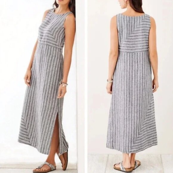 J. Jill Love Linen Striped Maxi Dress - Picture 9 of 9